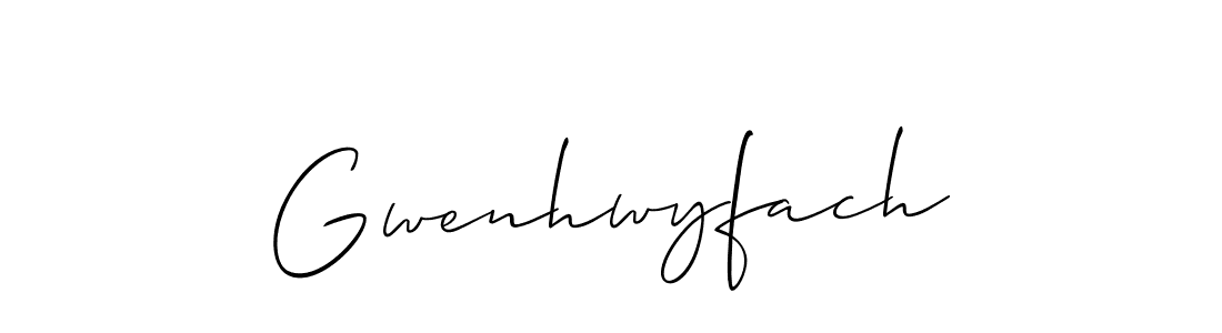 How to make Gwenhwyfach signature? Allison_Script is a professional autograph style. Create handwritten signature for Gwenhwyfach name. Gwenhwyfach signature style 2 images and pictures png