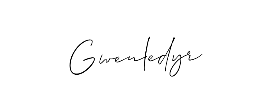 The best way (Allison_Script) to make a short signature is to pick only two or three words in your name. The name Gwenledyr include a total of six letters. For converting this name. Gwenledyr signature style 2 images and pictures png