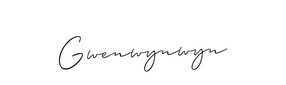 Use a signature maker to create a handwritten signature online. With this signature software, you can design (Allison_Script) your own signature for name Gwenwynwyn. Gwenwynwyn signature style 2 images and pictures png