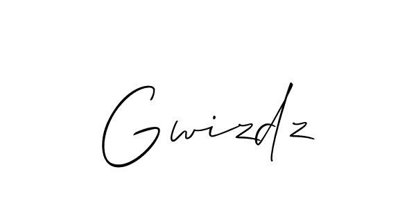 How to make Gwizdz signature? Allison_Script is a professional autograph style. Create handwritten signature for Gwizdz name. Gwizdz signature style 2 images and pictures png