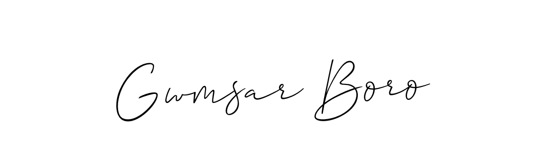 Also You can easily find your signature by using the search form. We will create Gwmsar Boro name handwritten signature images for you free of cost using Allison_Script sign style. Gwmsar Boro signature style 2 images and pictures png