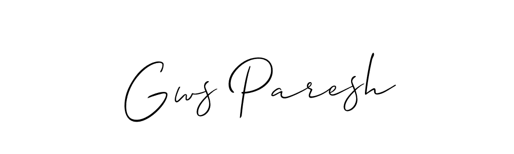 Once you've used our free online signature maker to create your best signature Allison_Script style, it's time to enjoy all of the benefits that Gws Paresh name signing documents. Gws Paresh signature style 2 images and pictures png