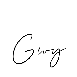 The best way (Allison_Script) to make a short signature is to pick only two or three words in your name. The name Gwy include a total of six letters. For converting this name. Gwy signature style 2 images and pictures png