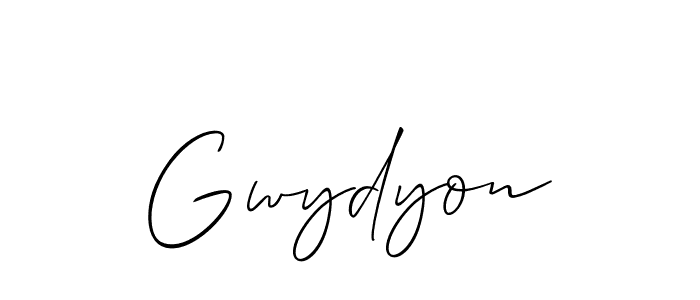 if you are searching for the best signature style for your name Gwydyon. so please give up your signature search. here we have designed multiple signature styles  using Allison_Script. Gwydyon signature style 2 images and pictures png