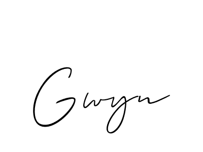 Best and Professional Signature Style for Gwyn. Allison_Script Best Signature Style Collection. Gwyn signature style 2 images and pictures png