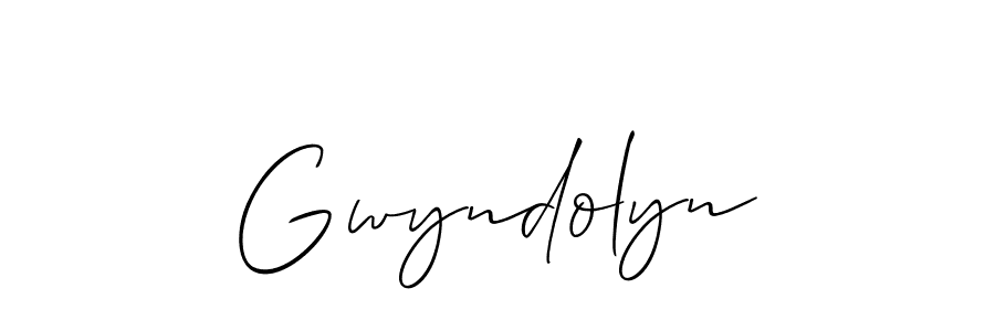 Gwyndolyn stylish signature style. Best Handwritten Sign (Allison_Script) for my name. Handwritten Signature Collection Ideas for my name Gwyndolyn. Gwyndolyn signature style 2 images and pictures png