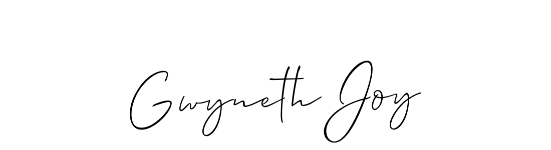 Use a signature maker to create a handwritten signature online. With this signature software, you can design (Allison_Script) your own signature for name Gwyneth Joy. Gwyneth Joy signature style 2 images and pictures png