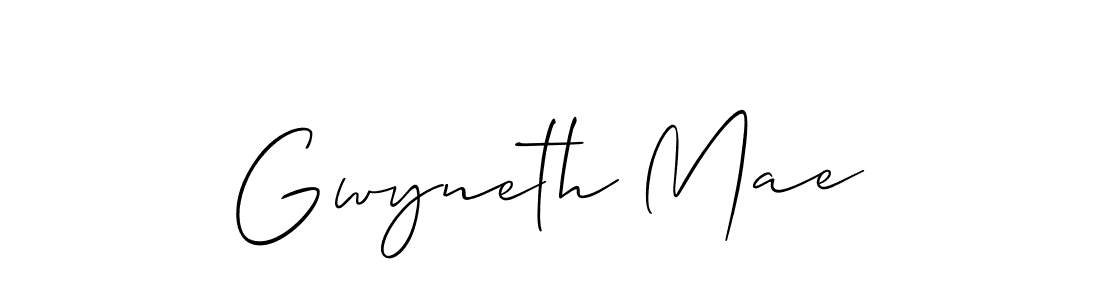 How to make Gwyneth Mae name signature. Use Allison_Script style for creating short signs online. This is the latest handwritten sign. Gwyneth Mae signature style 2 images and pictures png