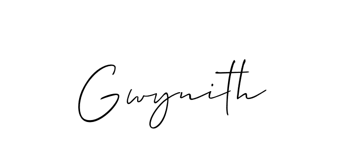 It looks lik you need a new signature style for name Gwynith. Design unique handwritten (Allison_Script) signature with our free signature maker in just a few clicks. Gwynith signature style 2 images and pictures png