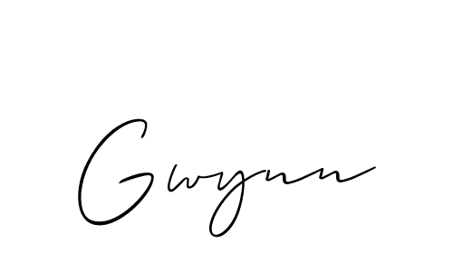 Also You can easily find your signature by using the search form. We will create Gwynn name handwritten signature images for you free of cost using Allison_Script sign style. Gwynn signature style 2 images and pictures png