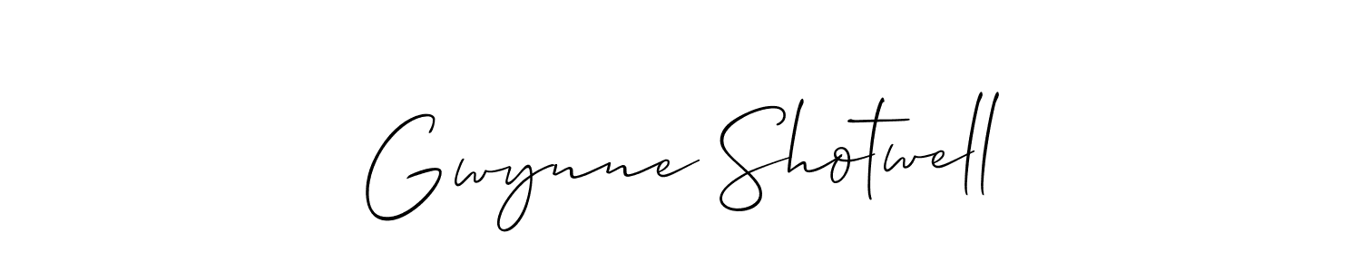 How to make Gwynne Shotwell name signature. Use Allison_Script style for creating short signs online. This is the latest handwritten sign. Gwynne Shotwell signature style 2 images and pictures png