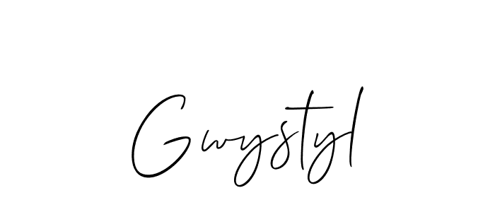 if you are searching for the best signature style for your name Gwystyl. so please give up your signature search. here we have designed multiple signature styles  using Allison_Script. Gwystyl signature style 2 images and pictures png