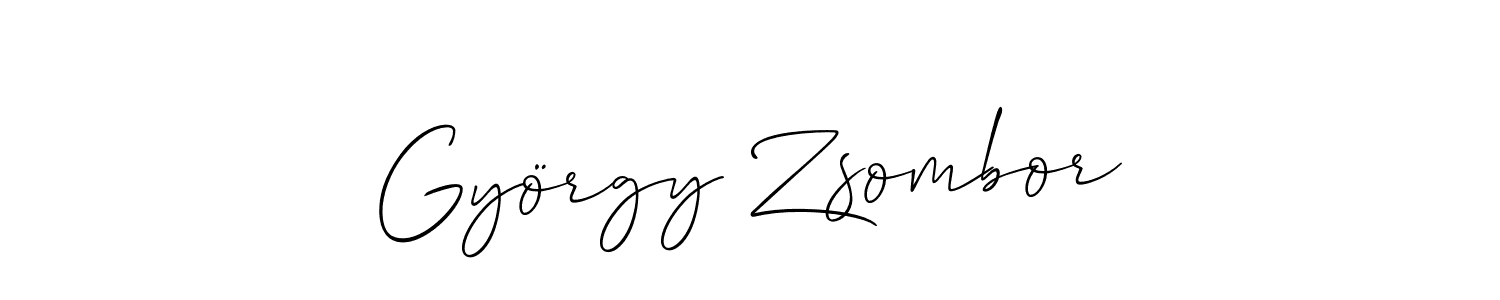 Create a beautiful signature design for name György Zsombor. With this signature (Allison_Script) fonts, you can make a handwritten signature for free. György Zsombor signature style 2 images and pictures png
