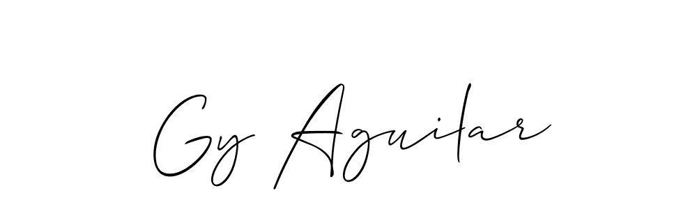 Gy Aguilar stylish signature style. Best Handwritten Sign (Allison_Script) for my name. Handwritten Signature Collection Ideas for my name Gy Aguilar. Gy Aguilar signature style 2 images and pictures png