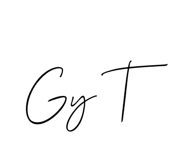 Create a beautiful signature design for name Gy T. With this signature (Allison_Script) fonts, you can make a handwritten signature for free. Gy T signature style 2 images and pictures png