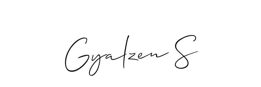 See photos of Gyalzen S official signature by Spectra . Check more albums & portfolios. Read reviews & check more about Allison_Script font. Gyalzen S signature style 2 images and pictures png