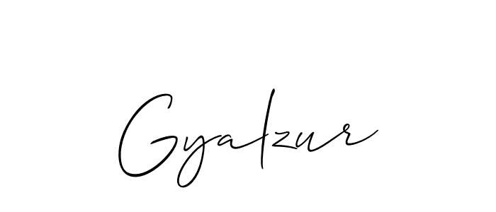 You should practise on your own different ways (Allison_Script) to write your name (Gyalzur) in signature. don't let someone else do it for you. Gyalzur signature style 2 images and pictures png