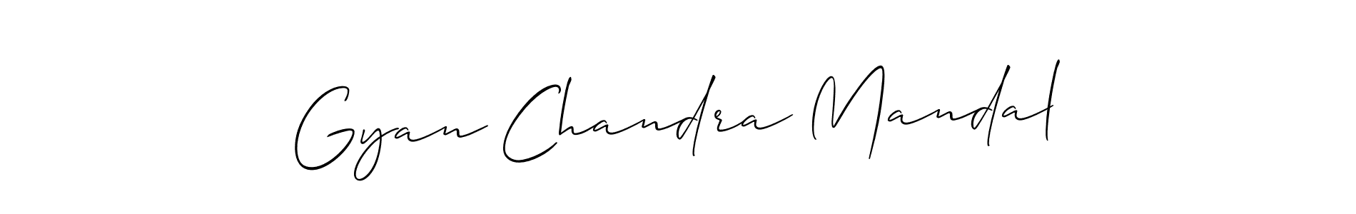 Allison_Script is a professional signature style that is perfect for those who want to add a touch of class to their signature. It is also a great choice for those who want to make their signature more unique. Get Gyan Chandra Mandal name to fancy signature for free. Gyan Chandra Mandal signature style 2 images and pictures png