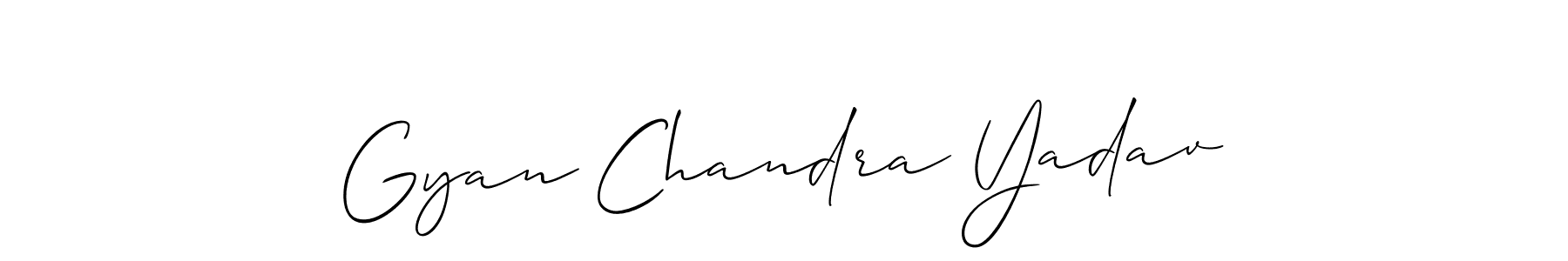 Design your own signature with our free online signature maker. With this signature software, you can create a handwritten (Allison_Script) signature for name Gyan Chandra Yadav. Gyan Chandra Yadav signature style 2 images and pictures png