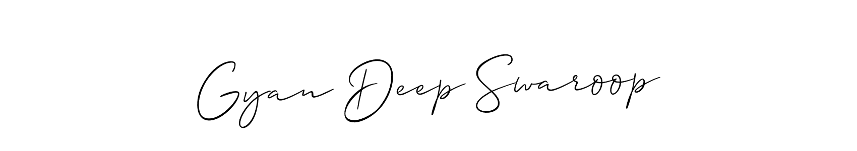 The best way (Allison_Script) to make a short signature is to pick only two or three words in your name. The name Gyan Deep Swaroop include a total of six letters. For converting this name. Gyan Deep Swaroop signature style 2 images and pictures png
