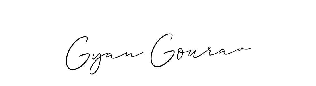 Design your own signature with our free online signature maker. With this signature software, you can create a handwritten (Allison_Script) signature for name Gyan Gourav. Gyan Gourav signature style 2 images and pictures png
