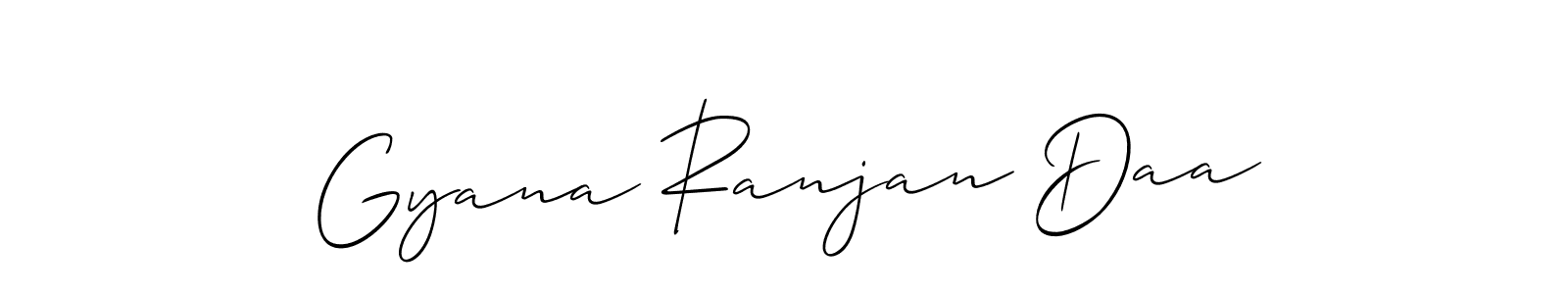 The best way (Allison_Script) to make a short signature is to pick only two or three words in your name. The name Gyana Ranjan Daa include a total of six letters. For converting this name. Gyana Ranjan Daa signature style 2 images and pictures png