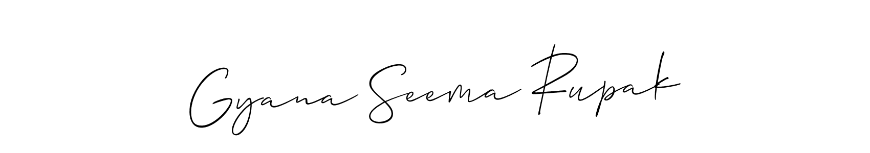 Also You can easily find your signature by using the search form. We will create Gyana Seema Rupak name handwritten signature images for you free of cost using Allison_Script sign style. Gyana Seema Rupak signature style 2 images and pictures png
