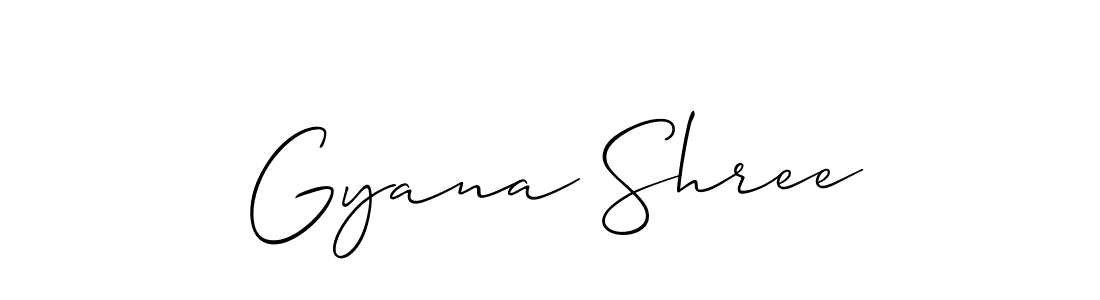 Use a signature maker to create a handwritten signature online. With this signature software, you can design (Allison_Script) your own signature for name Gyana Shree. Gyana Shree signature style 2 images and pictures png