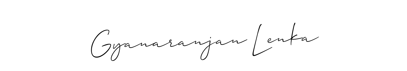 How to make Gyanaranjan Lenka signature? Allison_Script is a professional autograph style. Create handwritten signature for Gyanaranjan Lenka name. Gyanaranjan Lenka signature style 2 images and pictures png