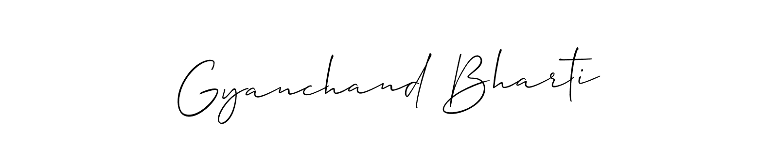 This is the best signature style for the Gyanchand Bharti name. Also you like these signature font (Allison_Script). Mix name signature. Gyanchand Bharti signature style 2 images and pictures png