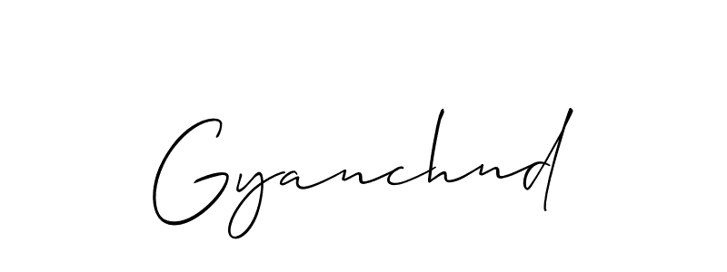 How to Draw Gyanchnd signature style? Allison_Script is a latest design signature styles for name Gyanchnd. Gyanchnd signature style 2 images and pictures png
