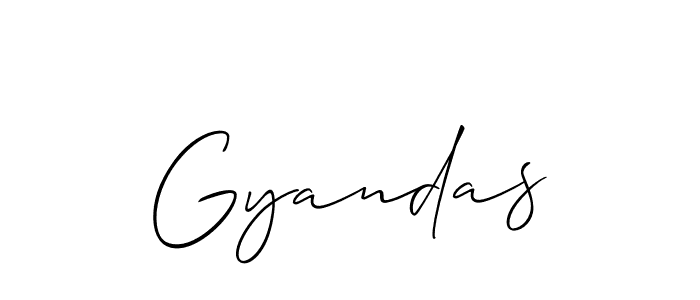 Create a beautiful signature design for name Gyandas. With this signature (Allison_Script) fonts, you can make a handwritten signature for free. Gyandas signature style 2 images and pictures png