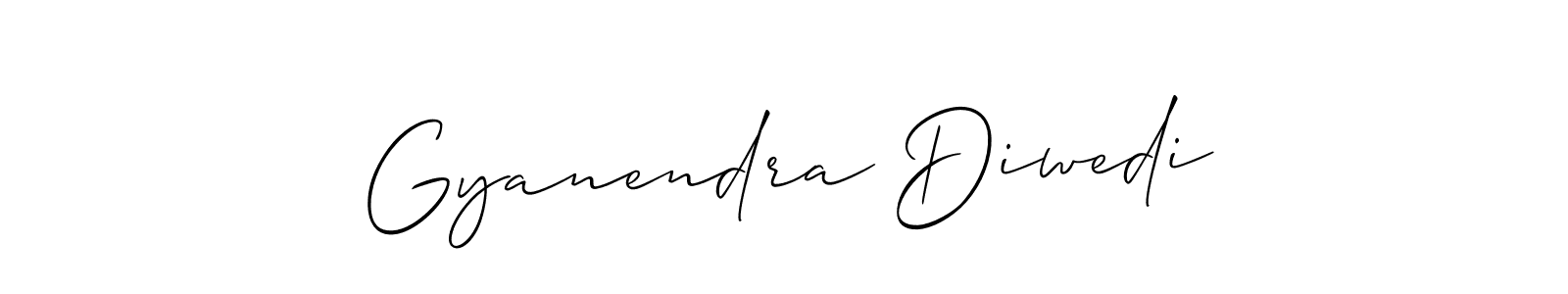 Make a beautiful signature design for name Gyanendra Diwedi. With this signature (Allison_Script) style, you can create a handwritten signature for free. Gyanendra Diwedi signature style 2 images and pictures png