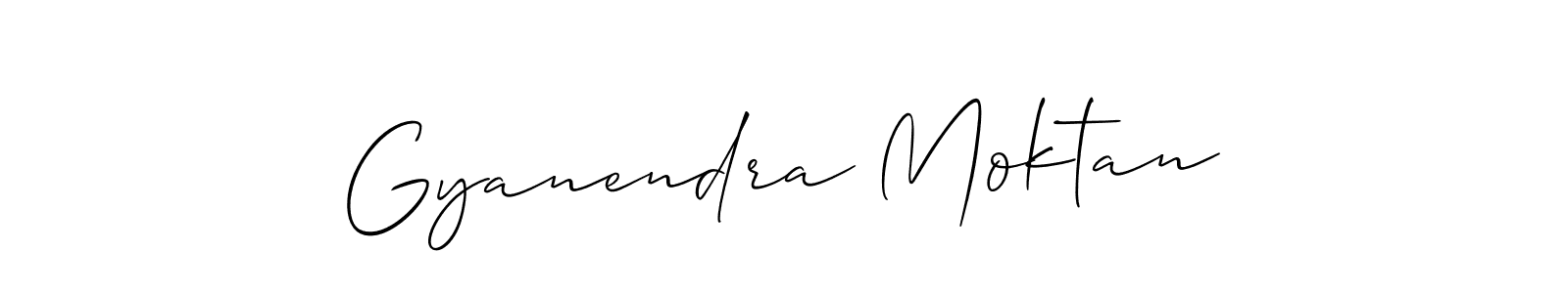 How to make Gyanendra Moktan signature? Allison_Script is a professional autograph style. Create handwritten signature for Gyanendra Moktan name. Gyanendra Moktan signature style 2 images and pictures png