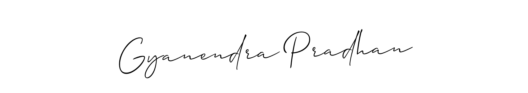 Use a signature maker to create a handwritten signature online. With this signature software, you can design (Allison_Script) your own signature for name Gyanendra Pradhan. Gyanendra Pradhan signature style 2 images and pictures png