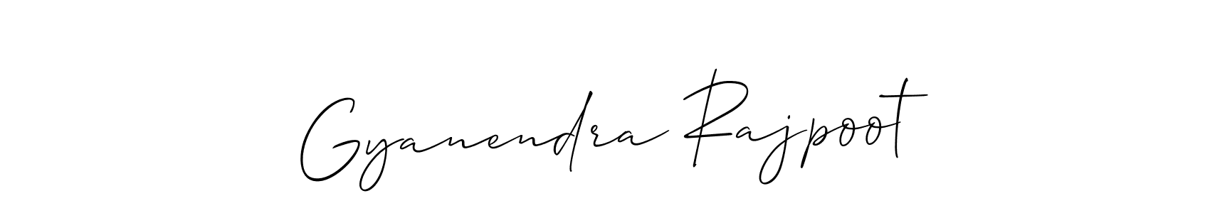 Design your own signature with our free online signature maker. With this signature software, you can create a handwritten (Allison_Script) signature for name Gyanendra Rajpoot. Gyanendra Rajpoot signature style 2 images and pictures png