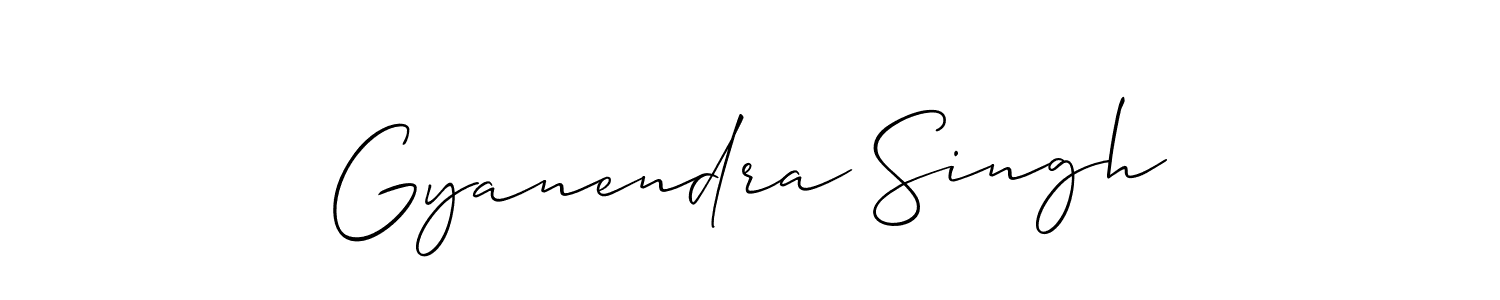 How to make Gyanendra Singh name signature. Use Allison_Script style for creating short signs online. This is the latest handwritten sign. Gyanendra Singh signature style 2 images and pictures png