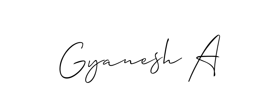 Create a beautiful signature design for name Gyanesh A. With this signature (Allison_Script) fonts, you can make a handwritten signature for free. Gyanesh A signature style 2 images and pictures png