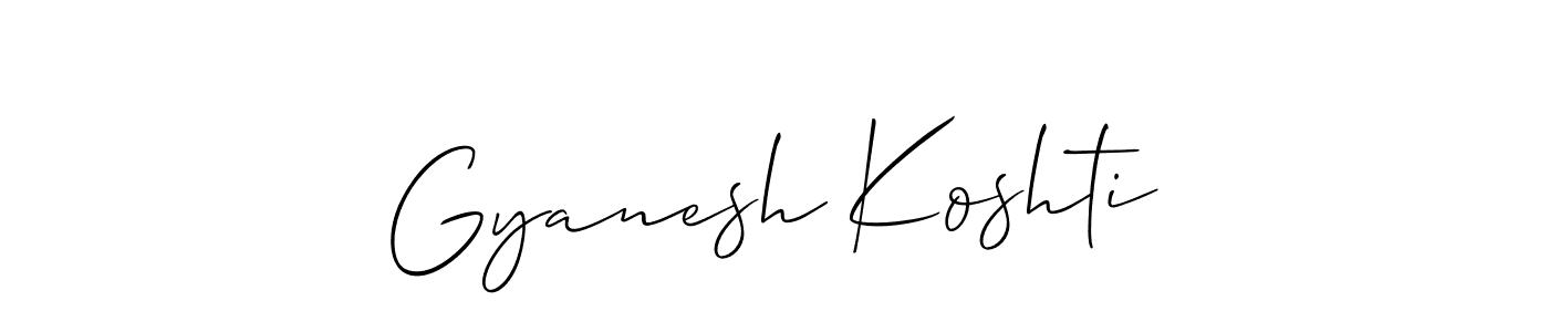 This is the best signature style for the Gyanesh Koshti name. Also you like these signature font (Allison_Script). Mix name signature. Gyanesh Koshti signature style 2 images and pictures png