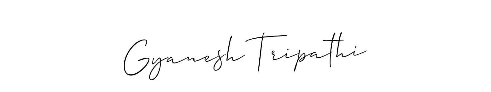 Also we have Gyanesh Tripathi name is the best signature style. Create professional handwritten signature collection using Allison_Script autograph style. Gyanesh Tripathi signature style 2 images and pictures png