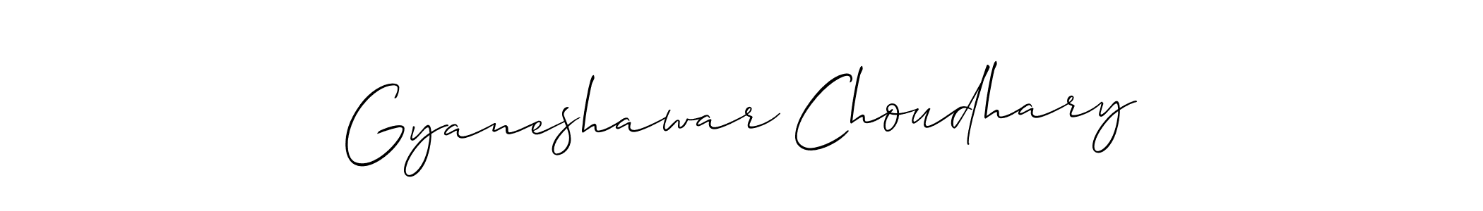 Design your own signature with our free online signature maker. With this signature software, you can create a handwritten (Allison_Script) signature for name Gyaneshawar Choudhary. Gyaneshawar Choudhary signature style 2 images and pictures png