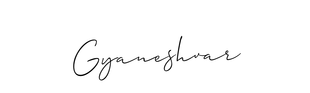 Allison_Script is a professional signature style that is perfect for those who want to add a touch of class to their signature. It is also a great choice for those who want to make their signature more unique. Get Gyaneshvar name to fancy signature for free. Gyaneshvar signature style 2 images and pictures png