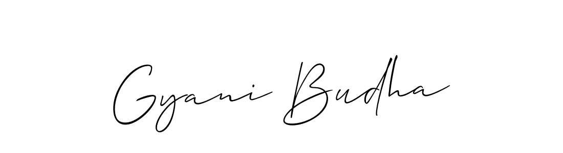 It looks lik you need a new signature style for name Gyani Budha. Design unique handwritten (Allison_Script) signature with our free signature maker in just a few clicks. Gyani Budha signature style 2 images and pictures png