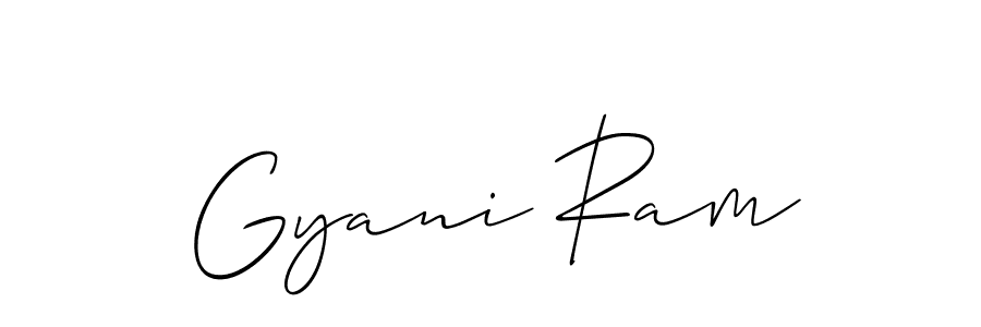 Allison_Script is a professional signature style that is perfect for those who want to add a touch of class to their signature. It is also a great choice for those who want to make their signature more unique. Get Gyani Ram name to fancy signature for free. Gyani Ram signature style 2 images and pictures png
