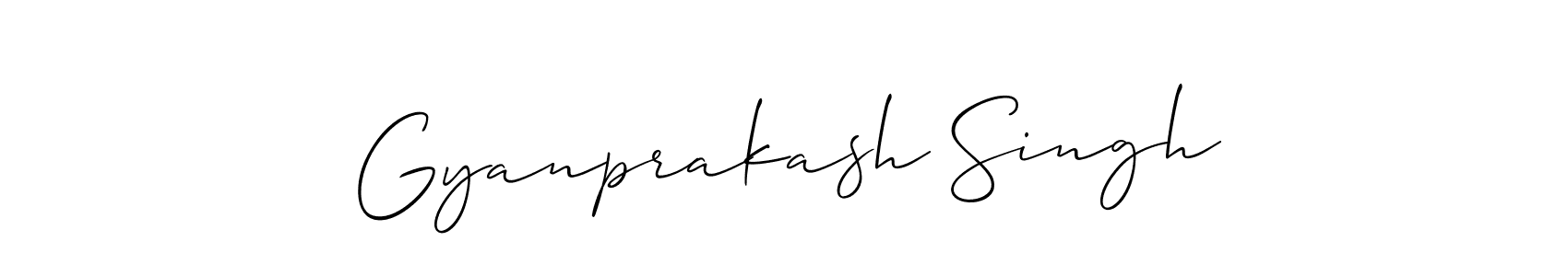 Make a beautiful signature design for name Gyanprakash Singh. With this signature (Allison_Script) style, you can create a handwritten signature for free. Gyanprakash Singh signature style 2 images and pictures png