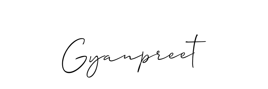 How to make Gyanpreet signature? Allison_Script is a professional autograph style. Create handwritten signature for Gyanpreet name. Gyanpreet signature style 2 images and pictures png