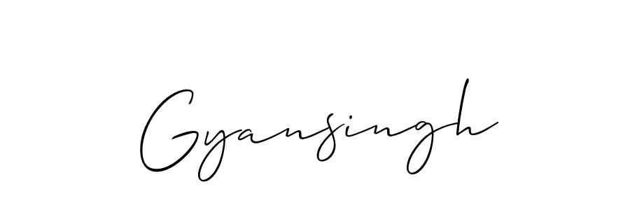 How to make Gyansingh name signature. Use Allison_Script style for creating short signs online. This is the latest handwritten sign. Gyansingh signature style 2 images and pictures png