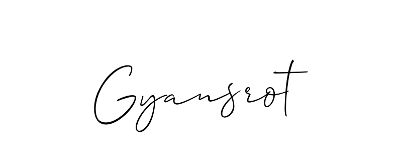 Create a beautiful signature design for name Gyansrot. With this signature (Allison_Script) fonts, you can make a handwritten signature for free. Gyansrot signature style 2 images and pictures png