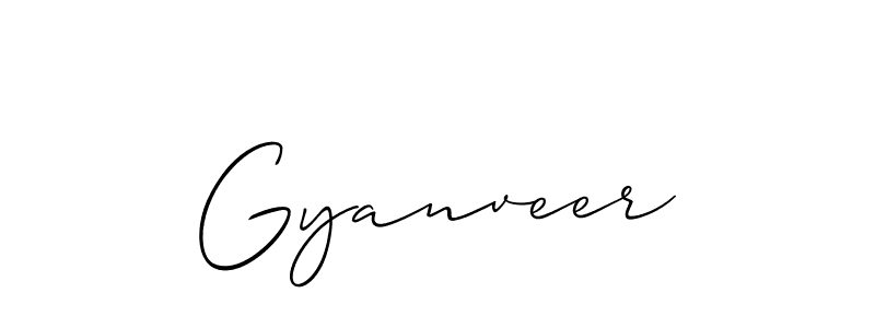 Create a beautiful signature design for name Gyanveer. With this signature (Allison_Script) fonts, you can make a handwritten signature for free. Gyanveer signature style 2 images and pictures png