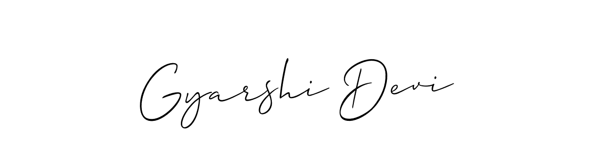 Make a short Gyarshi Devi signature style. Manage your documents anywhere anytime using Allison_Script. Create and add eSignatures, submit forms, share and send files easily. Gyarshi Devi signature style 2 images and pictures png